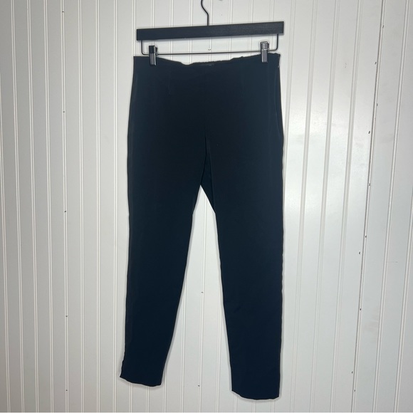🚨Theory Basic Black Ankle Slit Work Pants with Side Zipper Size 4 - Picture 1 of 16